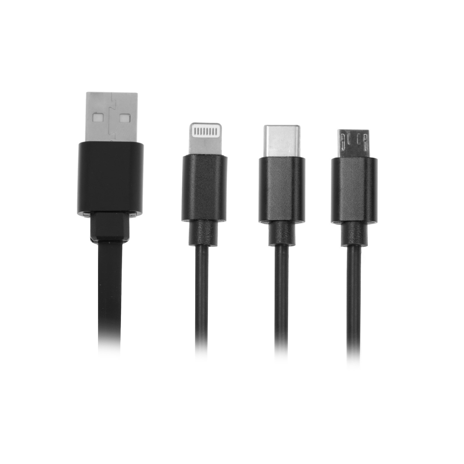 

Аксессуар Luazon USB - MicroUSB/Type-C/Lightning 2А 1m Black 4310383