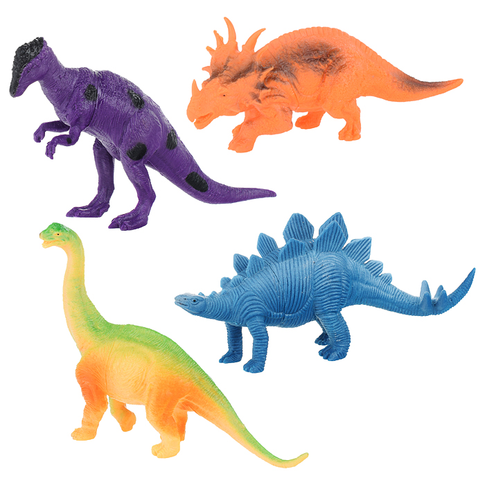 Динозавры (4шт) в пакете