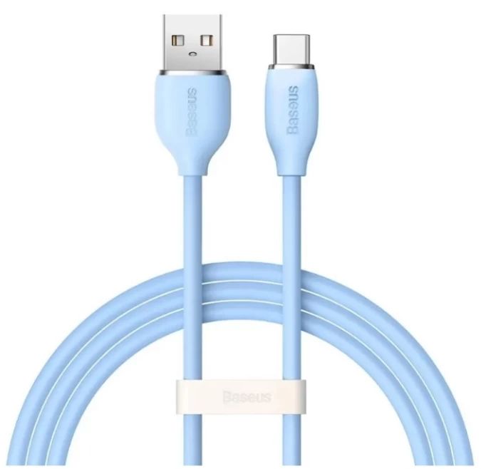 

Аксессуар Baseus Jelly Liquid Silica Gel USB - Type-C 100W 1.2m Blue CAGD010003