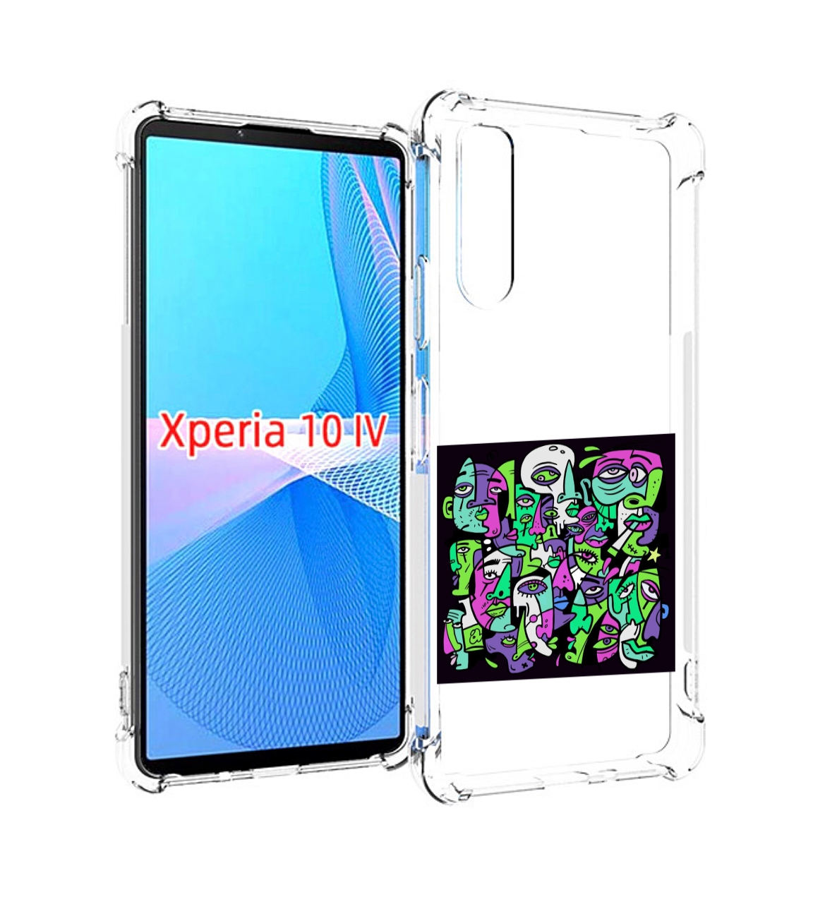 

Чехол MyPads Кривой эфир ATL для Sony Xperia 10 IV (10-4), Прозрачный, Tocco