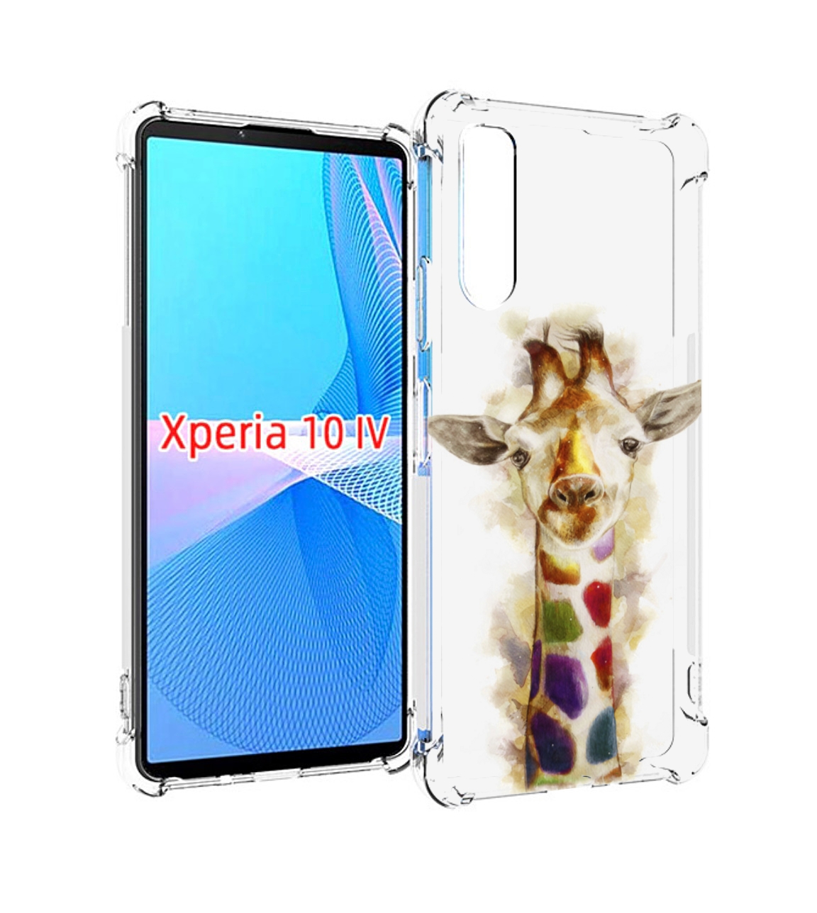 

Чехол MyPads Красочный жираф для Sony Xperia 10 IV (10-4), Прозрачный, Tocco