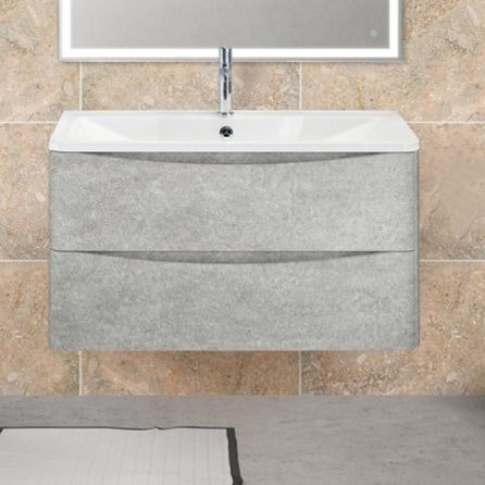 

Тумба с раковиной BelBagno Acqua 80 cemento verona grigio, Белый