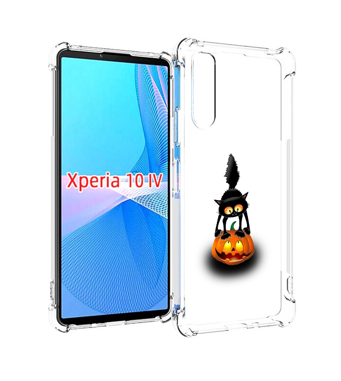 

Чехол MyPads Котик с тыквой для Sony Xperia 10 IV (10-4), Прозрачный, Tocco