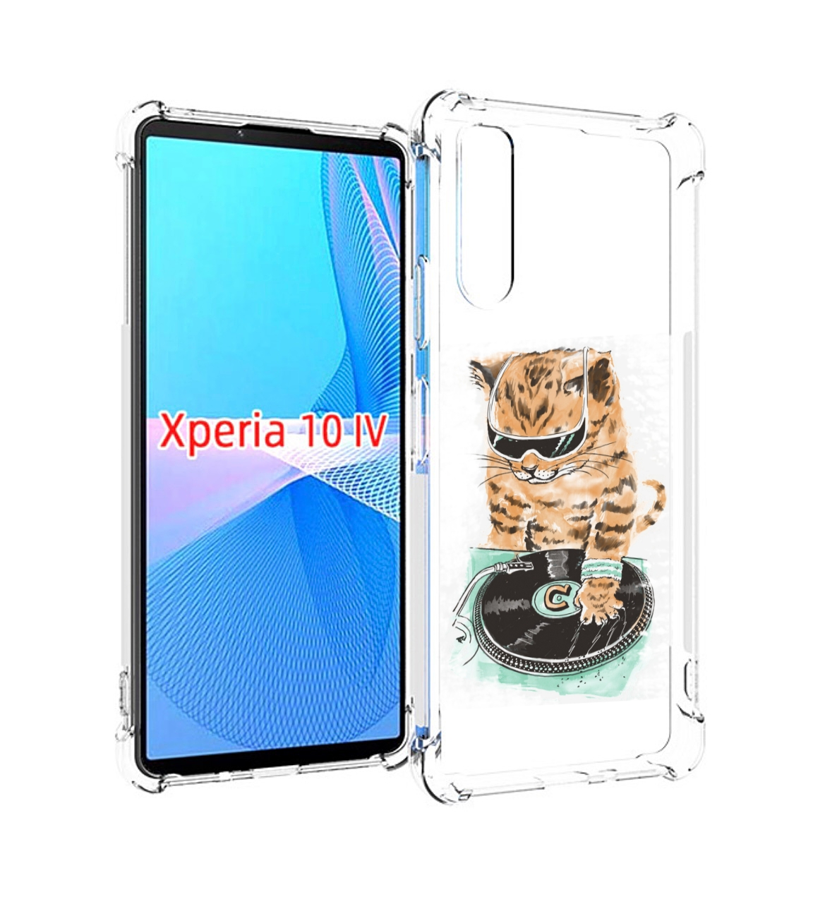 

Чехол MyPads Кот диджей для Sony Xperia 10 IV (10-4), Прозрачный, Tocco