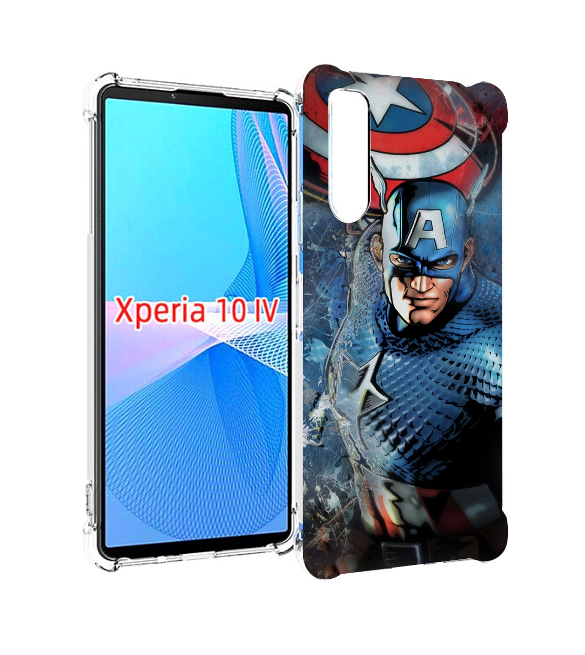 Чехол MyPads Комикс-капитан-Америка для Sony Xperia 10 IV (10-4)