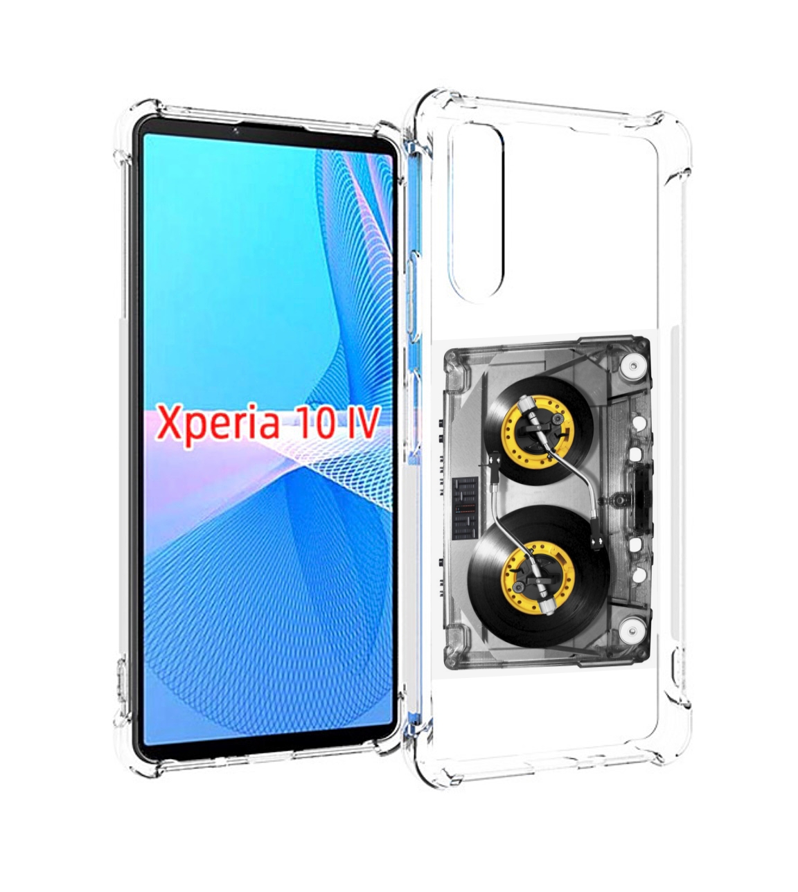 

Чехол MyPads Кассета музыкальная для Sony Xperia 10 IV (10-4), Прозрачный, Tocco