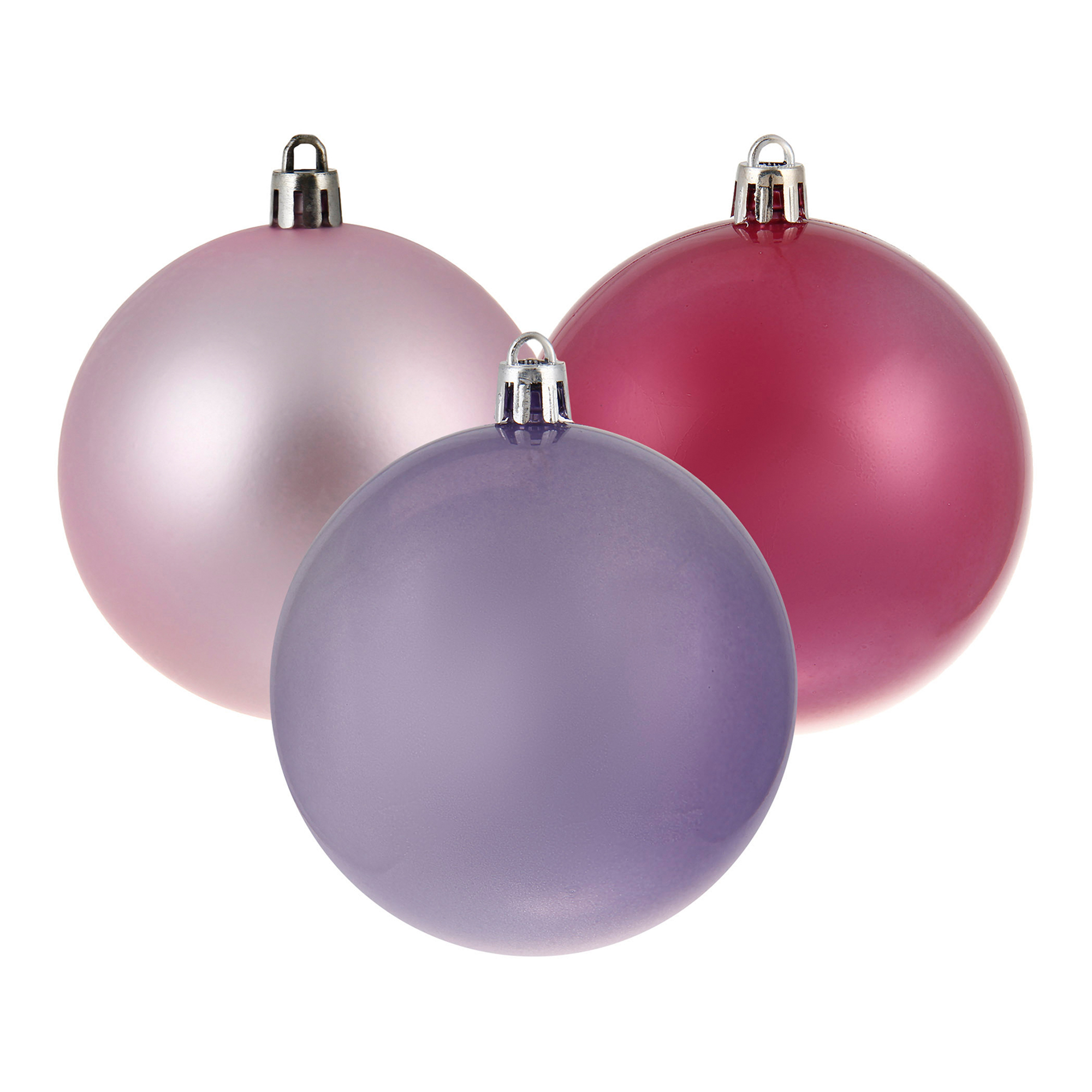 Набор шаров на ель Linhai jinnuo розовый-фиолетовый 34 шт