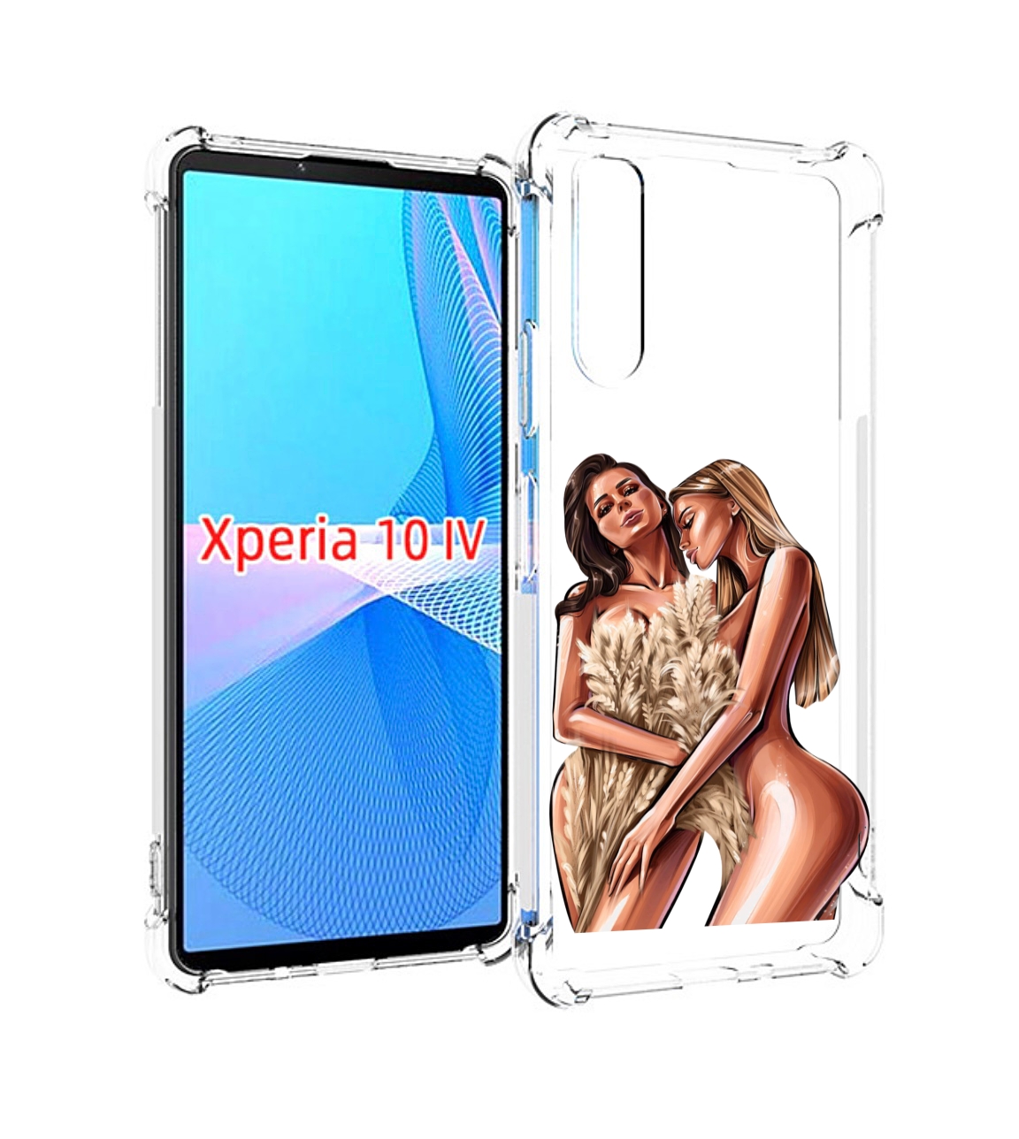 

Чехол MyPads Иллюстрированные-девушки женский для Sony Xperia 10 IV (10-4), Прозрачный, Tocco