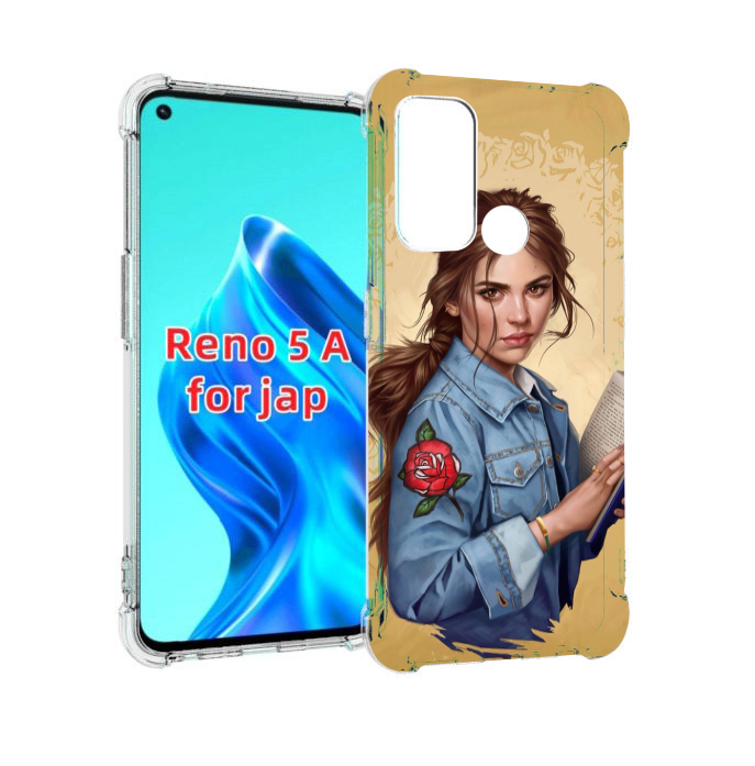 

Чехол MyPads девушка-в-бежевом-фоне для Oppo Reno 5A, Прозрачный, Tocco