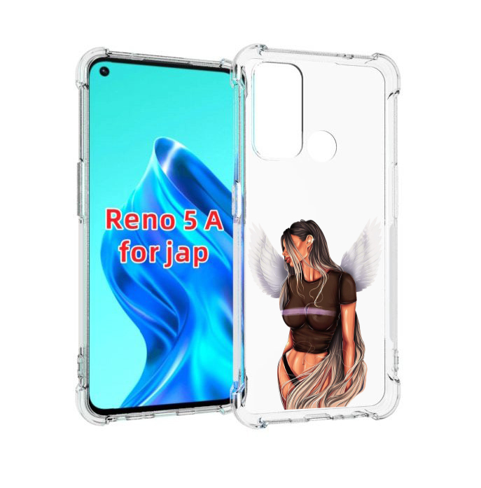 

Чехол MyPads девушка-ангел-с-крыльями женский для Oppo Reno 5A, Прозрачный, Tocco