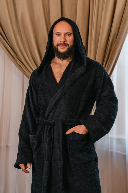 

Халат мужской Bio-Textiles HMM черный 56-58 RU, HMM