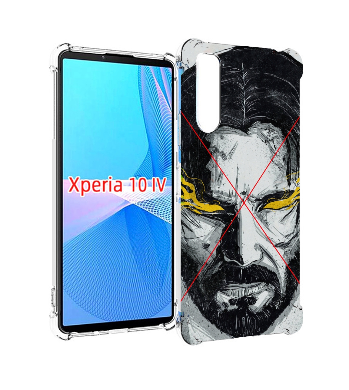 

Чехол MyPads Джон-Уик для Sony Xperia 10 IV (10-4), Прозрачный, Tocco