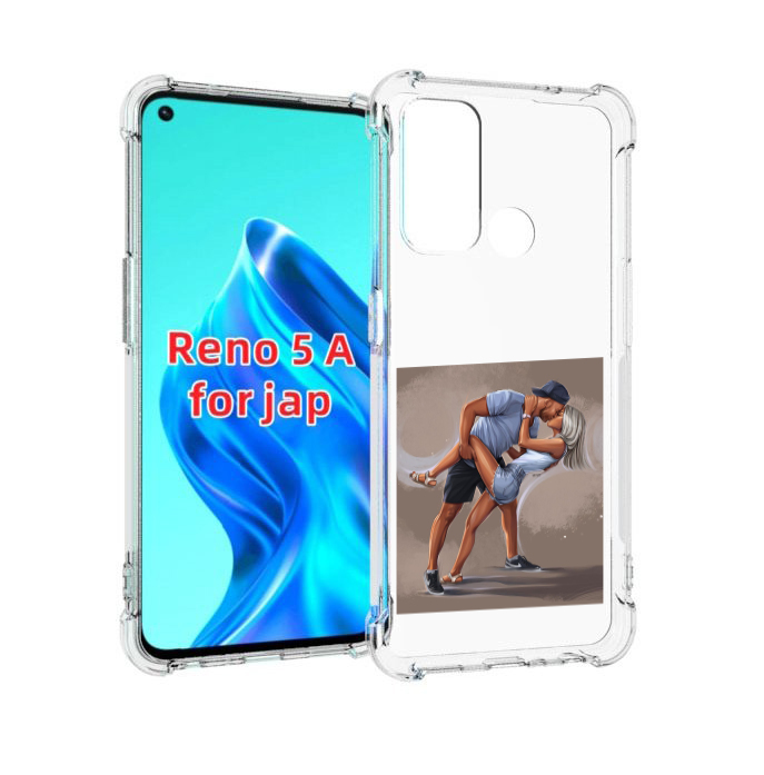 

Чехол MyPads девушка с парнем танцуют женский для Oppo Reno 5A, Прозрачный, Tocco