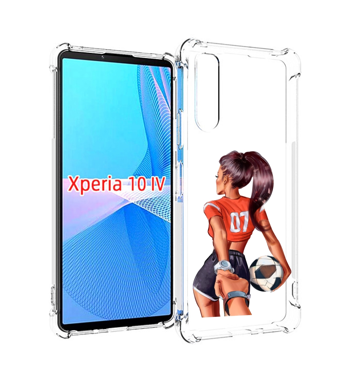 

Чехол MyPads Девушка-футболистка женский для Sony Xperia 10 IV (10-4), Прозрачный, Tocco