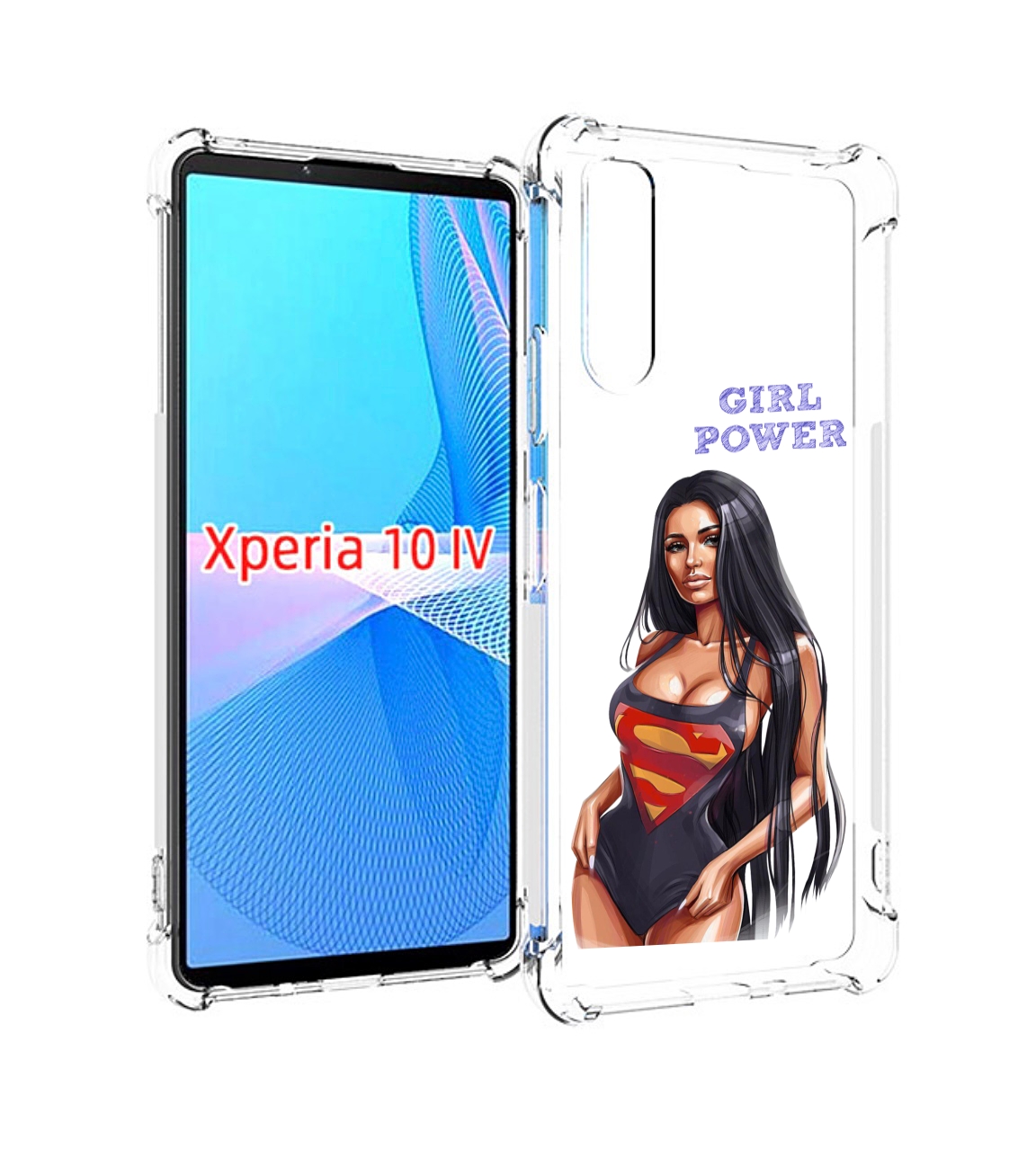 

Чехол MyPads Девушка-супермен женский для Sony Xperia 10 IV (10-4), Прозрачный, Tocco