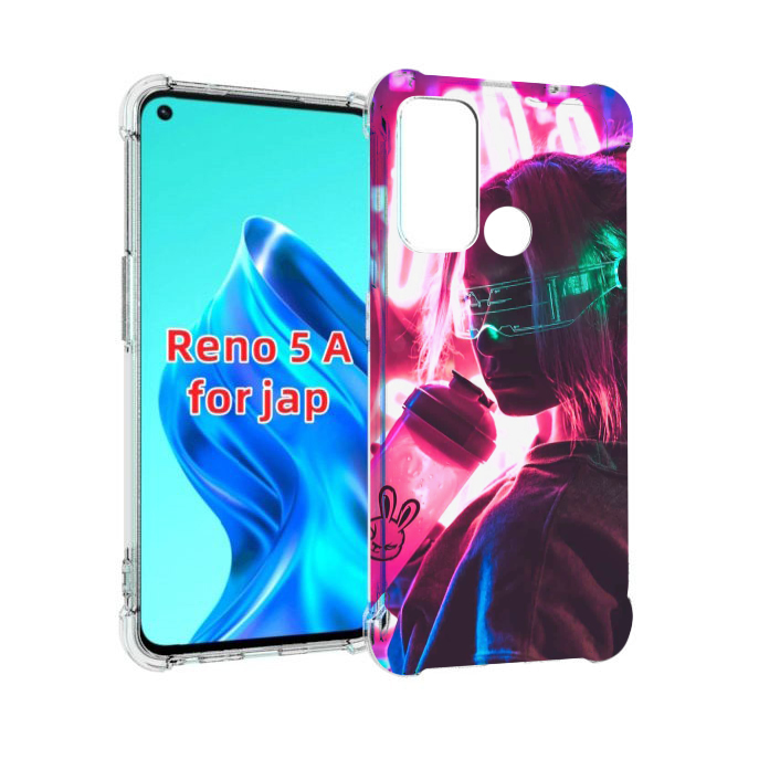 

Чехол MyPads девушка неоновый фон женский для Oppo Reno 5A, Прозрачный, Tocco