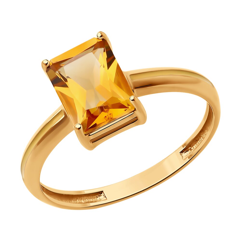 

Кольцо из красного золота р. , Diamant 51-310-02171-, эмаль\цитрин, 51-310-02171-5