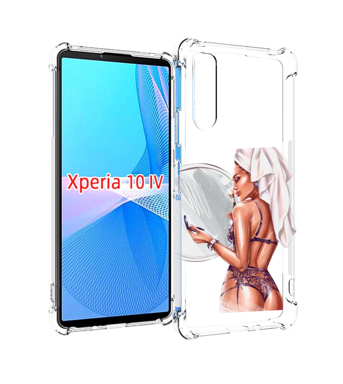 

Чехол MyPads Девушка-с-полотенцем женский для Sony Xperia 10 IV (10-4), Прозрачный, Tocco