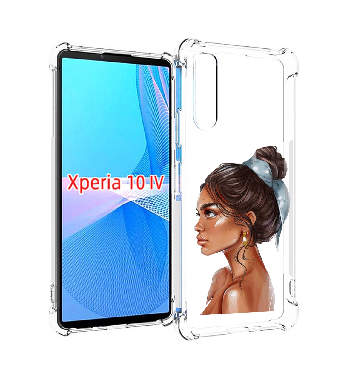 фото Чехол mypads девушка-с-повязкой женский для sony xperia 10 iv (10-4)