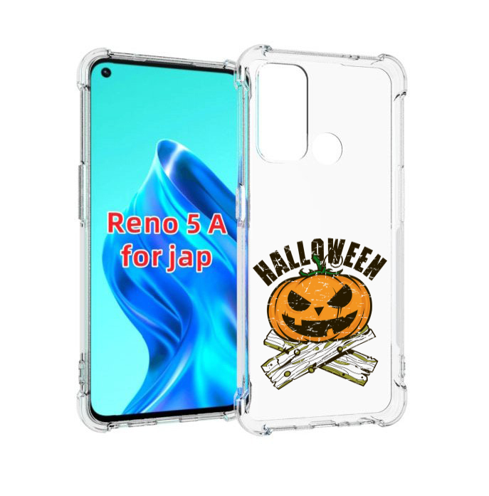 

Чехол MyPads Хэллоуин доски тыква для Oppo Reno 5A, Прозрачный, Tocco