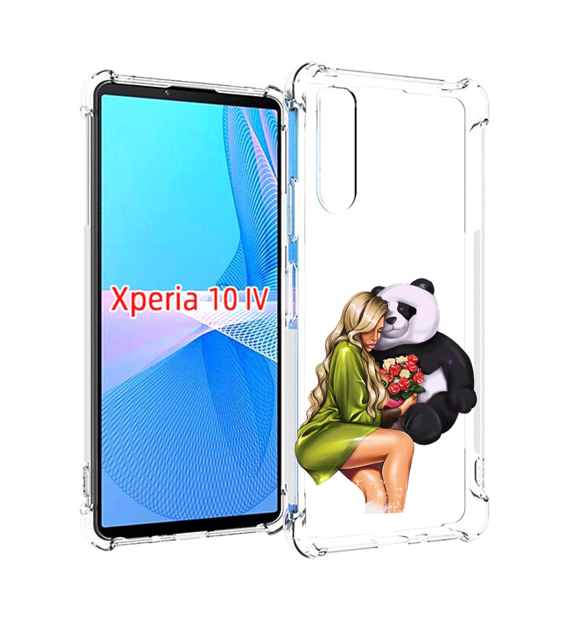 

Чехол MyPads Девушка-с-пандой-с-букетом женский для Sony Xperia 10 IV (10-4), Прозрачный, Tocco