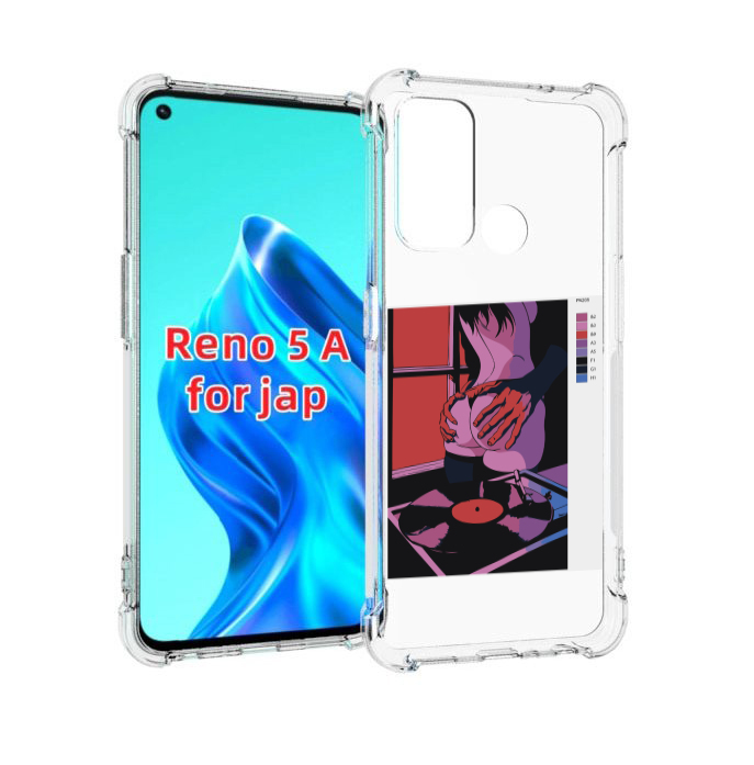 

Чехол MyPads девушка красивая сзади женский для Oppo Reno 5A, Прозрачный, Tocco