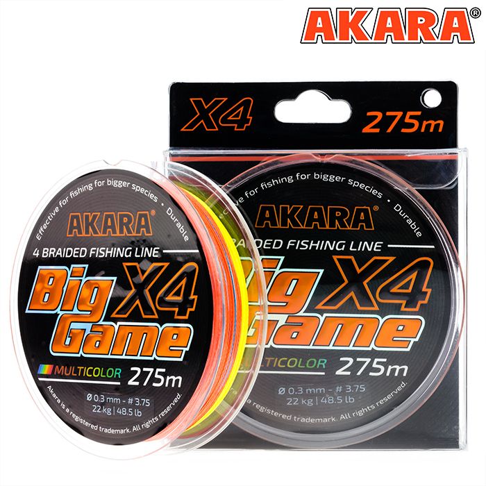 

Леска плетеная Akara Big Game x4 0,6 мм 275 метров до 40 кг, Big Game x4