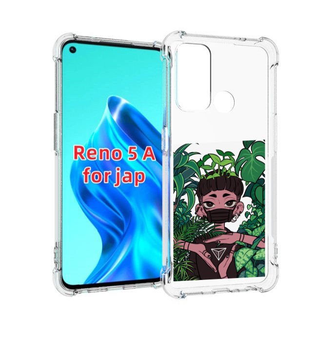 

Чехол MyPads девушка в природе женский для Oppo Reno 5A, Прозрачный, Tocco