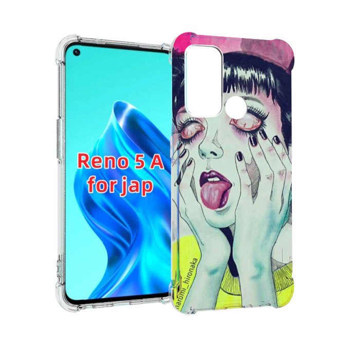 

Чехол MyPads девушка без зрачков для Oppo Reno 5A, Прозрачный, Tocco