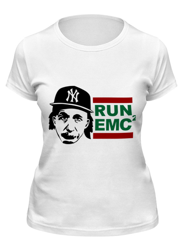 

Футболка женская Printio Run emc белая S, Белый, Run emc