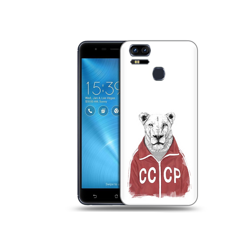 

Чехол MyPads Tocco для Asus ZenFone 3 львица ссср (PT51214.656.450), Прозрачный, Tocco