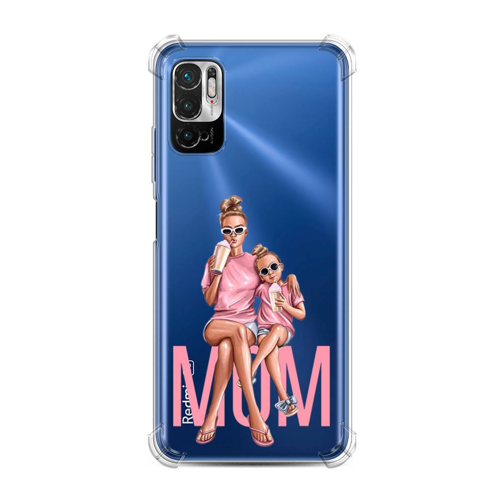 фото Противоударный силиконовый чехол "lovely mom" на xiaomi redmi note 10 5g awog