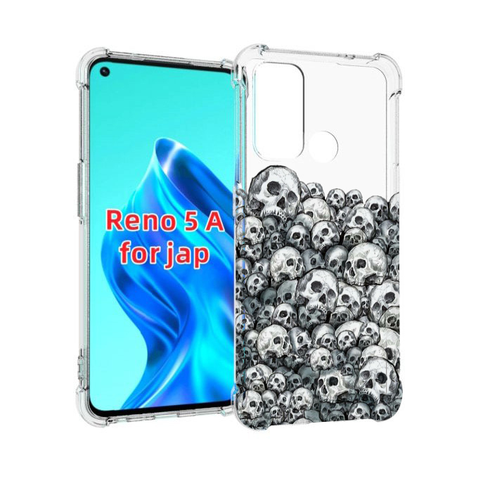 

Чехол MyPads гора из черепов для Oppo Reno 5A, Прозрачный, Tocco