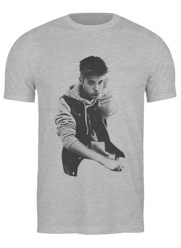 

Футболка мужская Printio Justin bieber серая S, Серый, Justin bieber