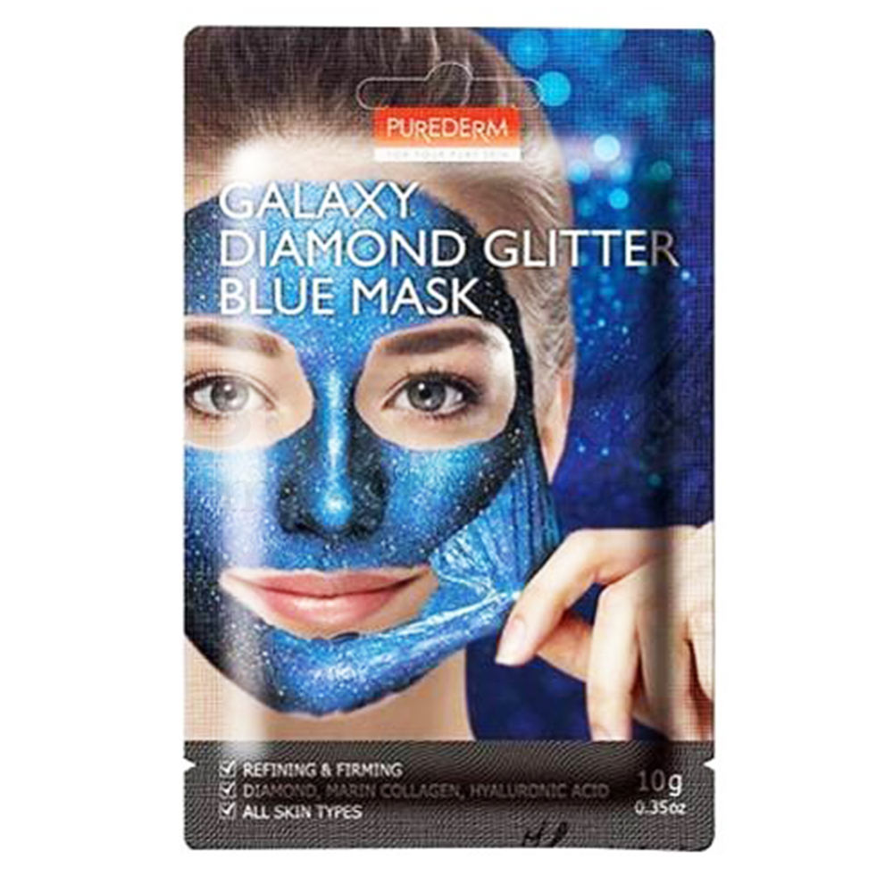 

Укрепляющая маска-пленка для лица Purederm Galaxy Diamond Glitter Blue Mask 4 шт, Маска-пленка для лица