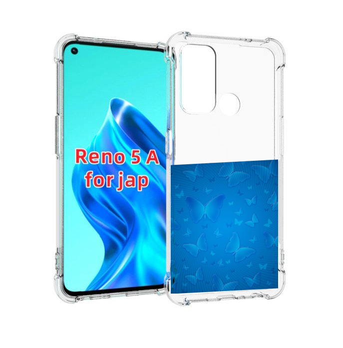 

Чехол MyPads голубые-бабочки для Oppo Reno 5A, Прозрачный, Tocco