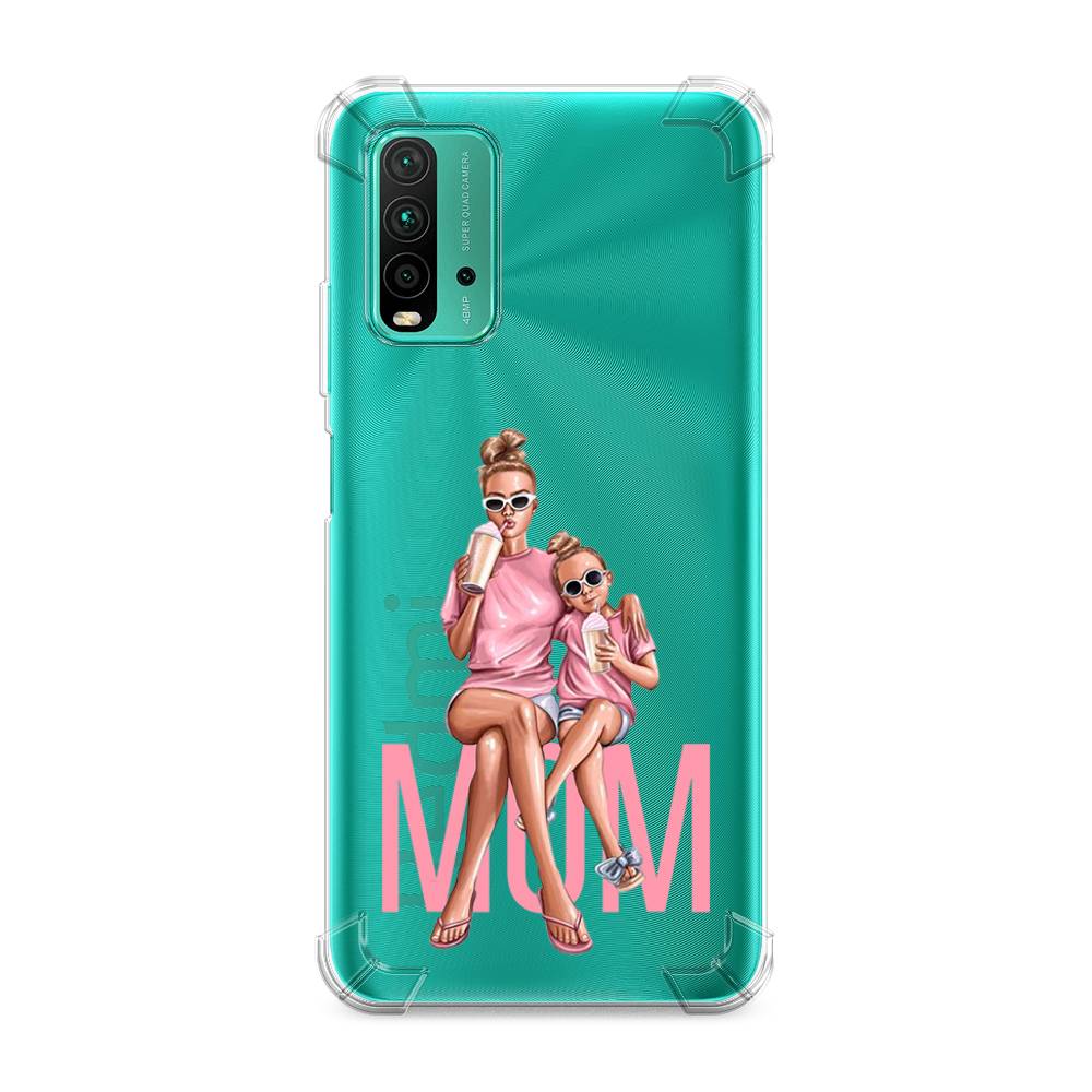 фото Противоударный силиконовый чехол "lovely mom" на xiaomi redmi 9t awog