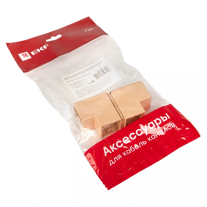 

Поворот 90 гр. (25х25) (4 шт) светлое дерево EKF-Plast, Белый