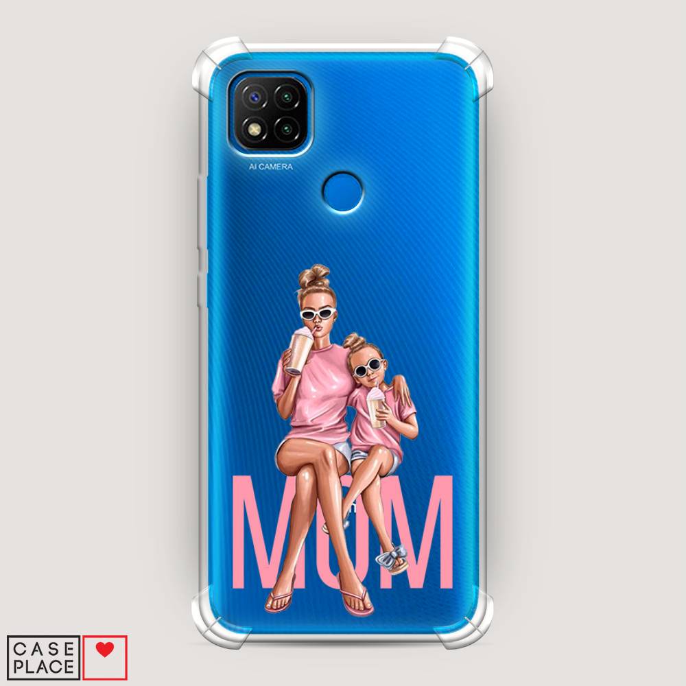 фото Противоударный силиконовый чехол "lovely mom" на xiaomi redmi 9c awog