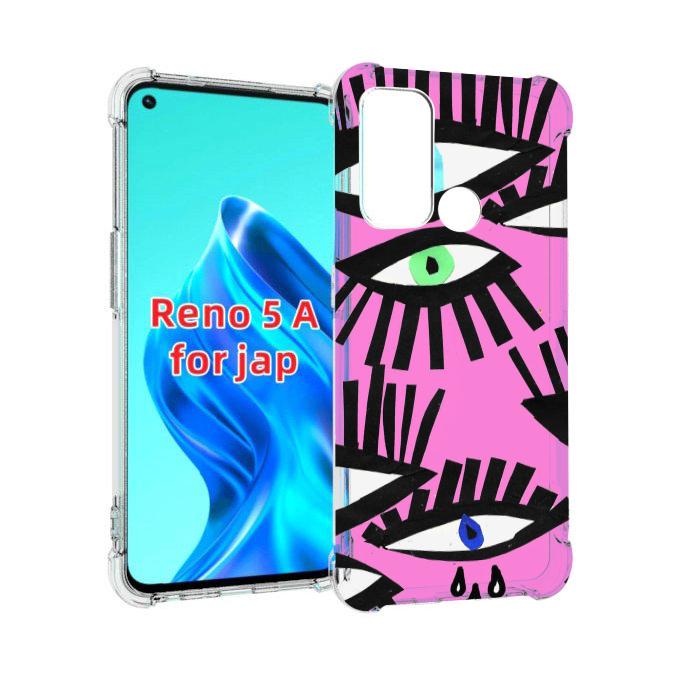 

Чехол MyPads глазки абстракция для Oppo Reno 5A, Прозрачный, Tocco