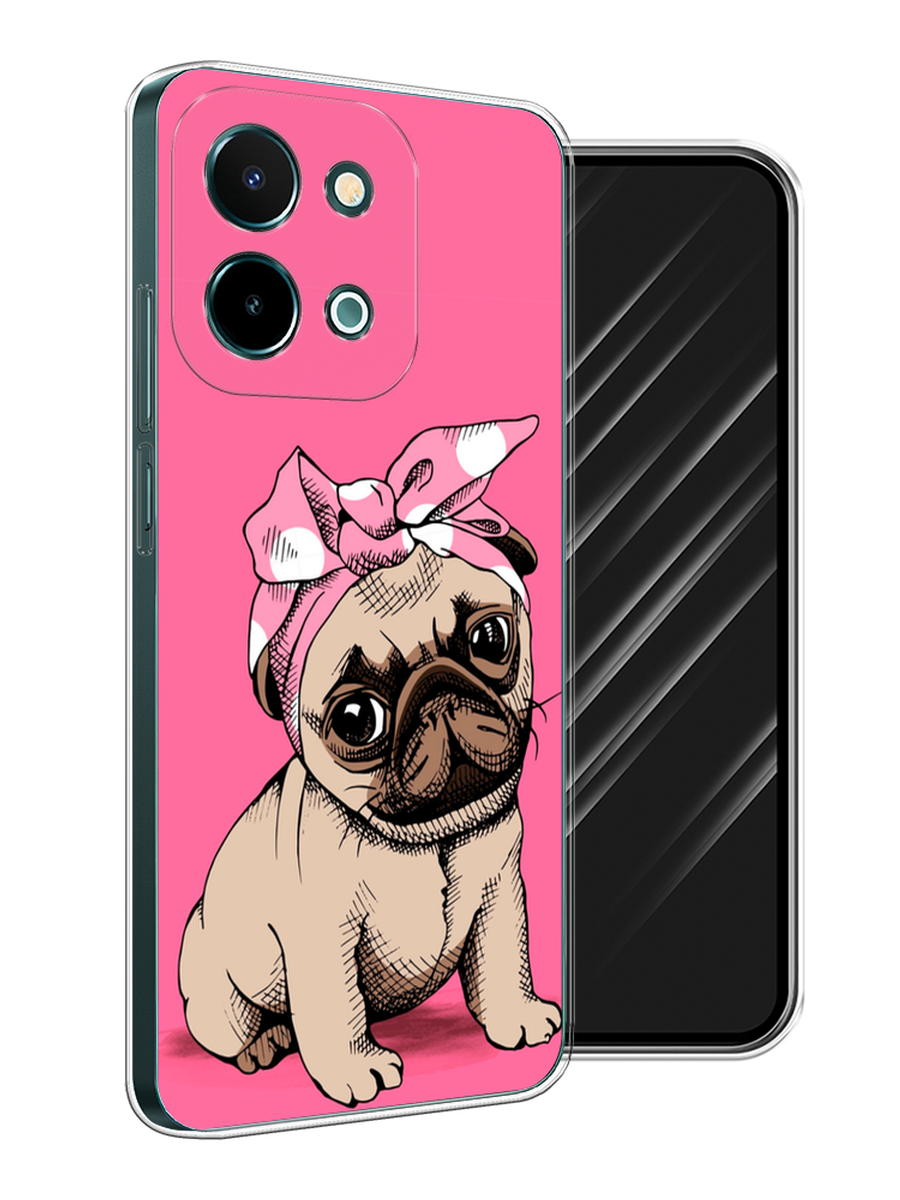 

Чехол Awog на Vivo Y28 4G "Dog Pin-Up", Розовый;бежевый, 2611650-1