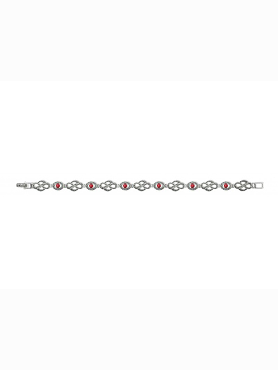 

Браслет из серебра с марказитом/кораллом р. 19 Марказит BR658-596, BR658-596