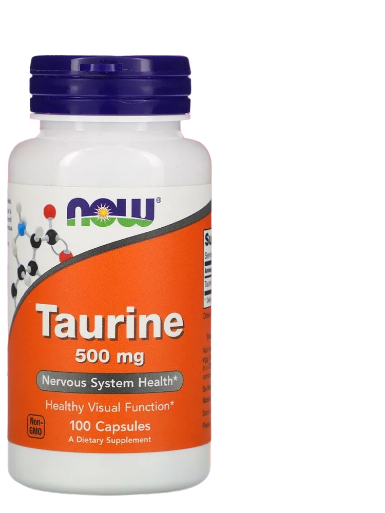 NOW Таурин 500 мг Taurine 500 mg 100 капсул