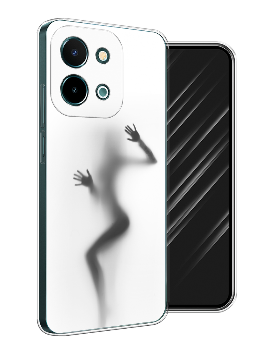 

Чехол Awog на Vivo Y28 4G "Девушка в душе", Серый;белый;черный, 2611650-1