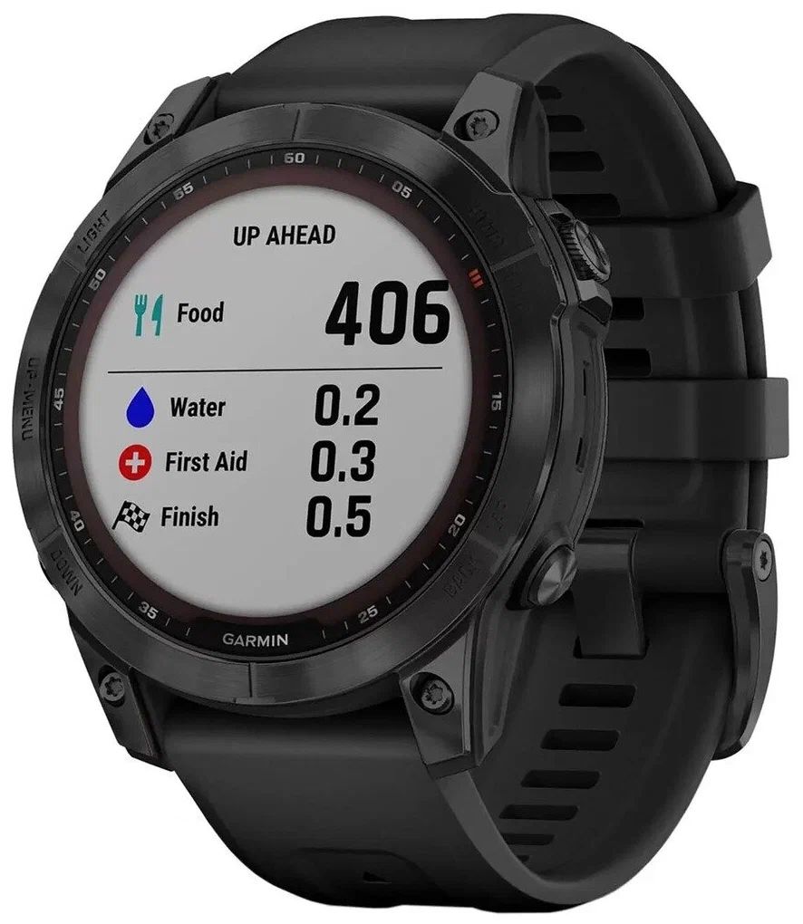 Умные часы Garmin Fenix 7 Sapphire Solar DLC, черный