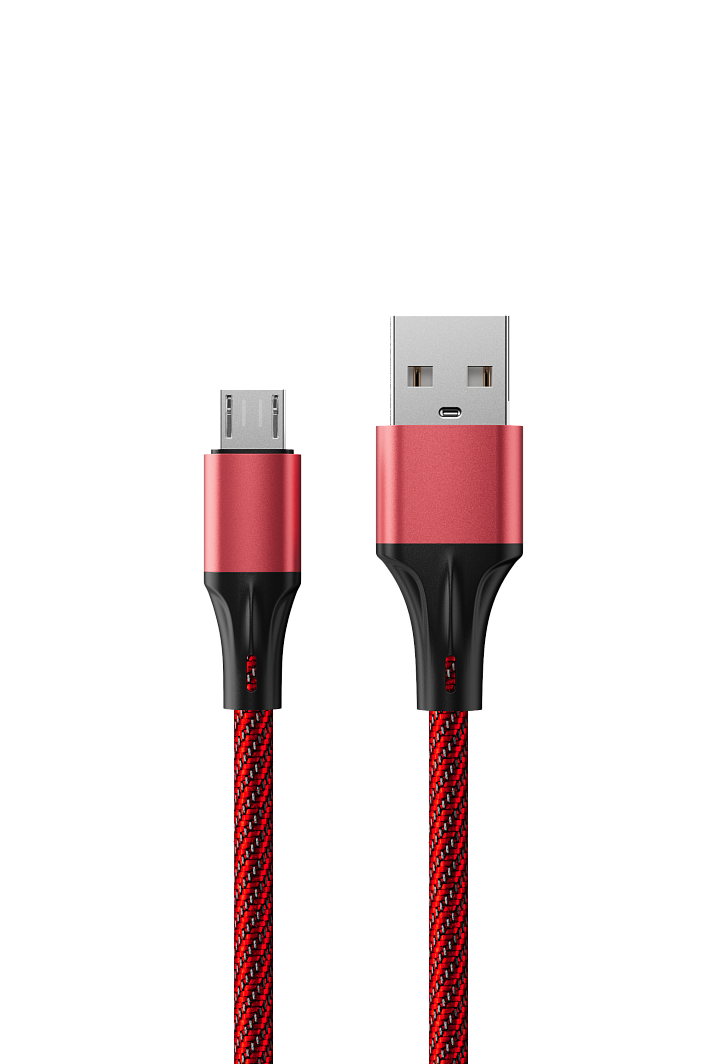 Аксессуар AccesStyle USB - MicroUSB 1m Red-Black AM24-F100M