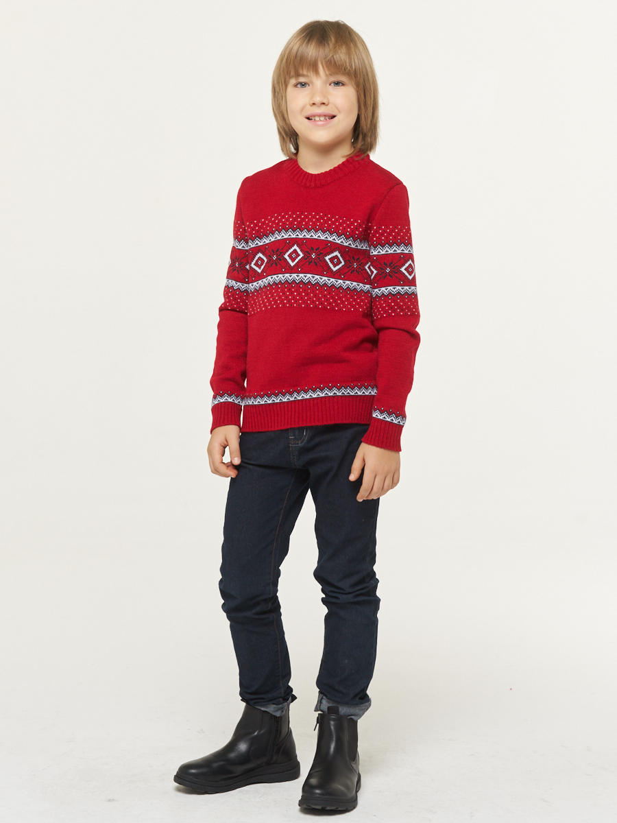 

Джемпер детский VAY 212-10097, красный, 128, 212-10097