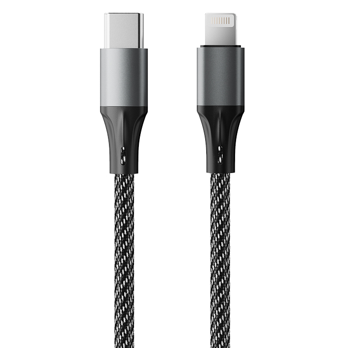 

Аксессуар AccesStyle Type-C - Lightning 1m Black-Grey CL30-F100M, CL30-F100M