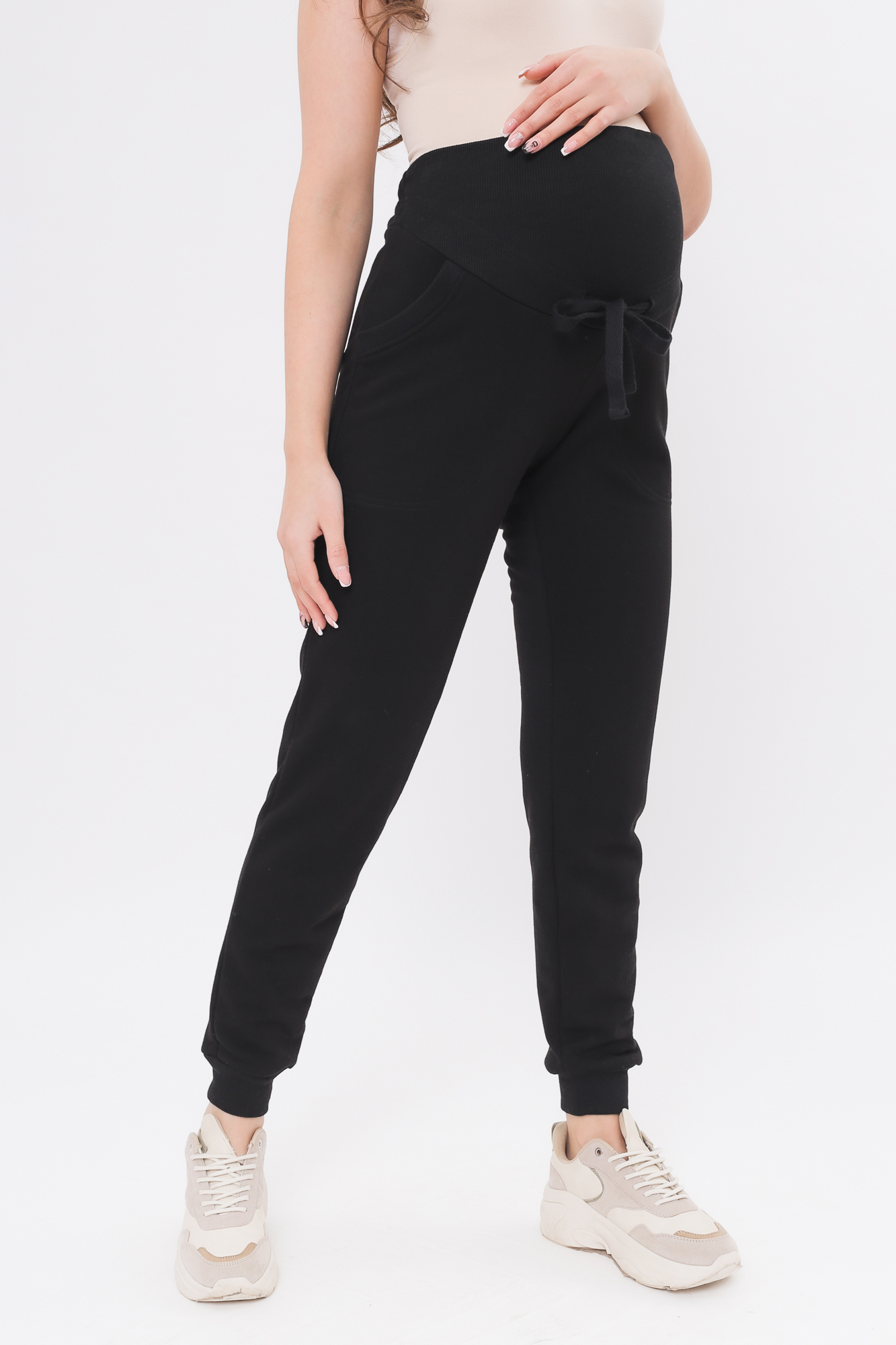 Спортивные брюки для беременных женские СкороМама 01-42322SM черный 54 RU