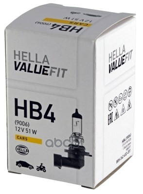 

Лампа Накаливания Valuefit, Hb4 12V 51 (55W) P 22D 8Gh242632-201 HELLA арт. 8GH242632-201